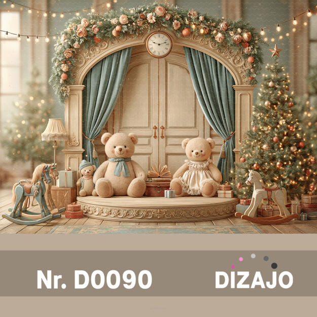 Tło fotograficzne Boże Narodzenie scena D0090