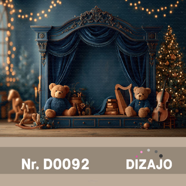 Tło fotograficzne Boże Narodzenie scena D0092