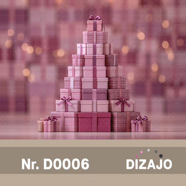 Tło fotograficzne zimowe choinka D0006