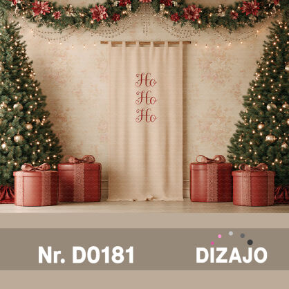 Tło fotograficzne Boże Narodzenie świąteczny baner HoHoHo D0181