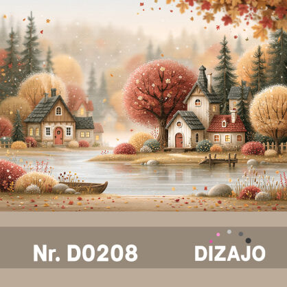 Tło fotograficzne jesienny krajobraz D0208
