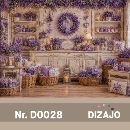 Tło fotograficzne Lawendowe wnętrze D0028