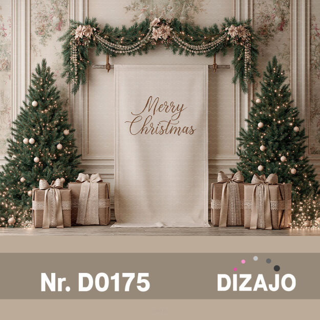 Tło fotograficzne Boże Narodzenie świąteczny baner Merry Christmas D0175