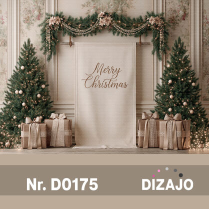 Tło fotograficzne Boże Narodzenie świąteczny baner Merry Christmas D0175