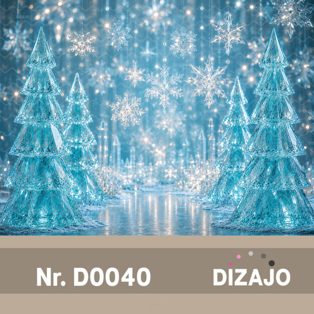 Tło fotograficzne Zima lodowa kraina D0040