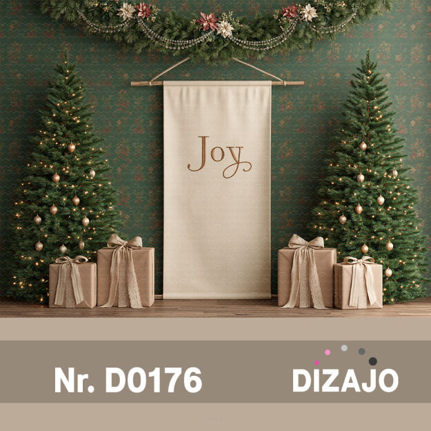 Tło fotograficzne Boże Narodzenie świąteczny baner Joy D0176