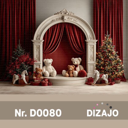 Tło fotograficzne Boże Narodzenie teatrzyk D0080