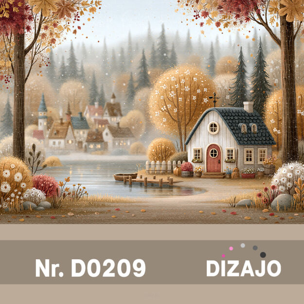 Tło fotograficzne jesienny krajobraz D0209