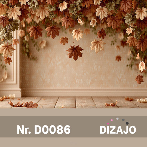 Tło fotograficzne jesienne liście D0086