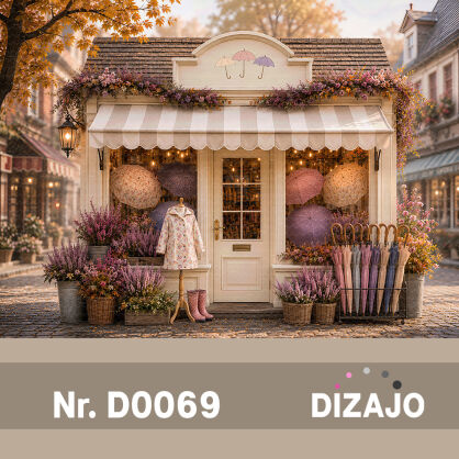 Tło fotograficzne jesienne sklepik D0069