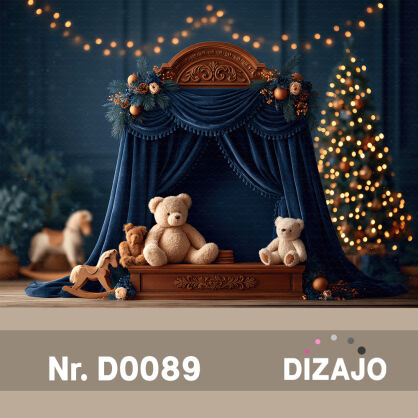 Tło fotograficzne Boże Narodzenie scena D0089