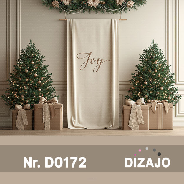 Tło fotograficzne Boże Narodzenie świąteczny baner Joy D0172