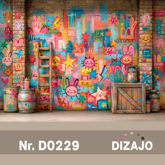 Tło fotograficzne graffiti D0229